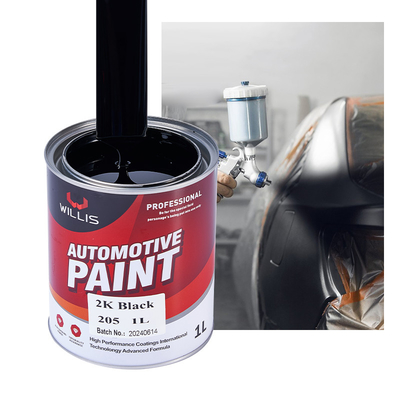 Secado rápido 2K Carrocería sólida de carcasa de auto relleno de metal profundo esmeralda verde plano negro 2k pintura en aerosol 2k capa superior