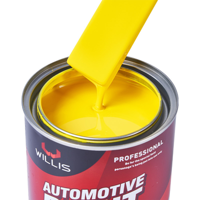 El líquido brillante metálico sólido 2k automotriz pinta color amarillo limón