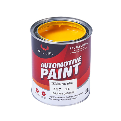 Pintura con spray acrílico amarillo para reparación de carrocerías