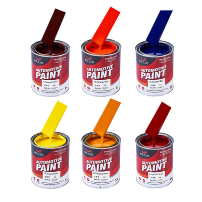 Amarillo de alto brillo 1k Basecoat Pintura para automóviles más delgada Acrílico Pintura de aerosoles para automóviles Pintura personalizada de automóviles Colores de carrocería de automóviles