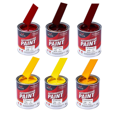 Amarillo de alto brillo 1k Basecoat Pintura para automóviles más delgada Acrílico Pintura de aerosoles para automóviles Pintura personalizada de automóviles Colores de carrocería de automóviles