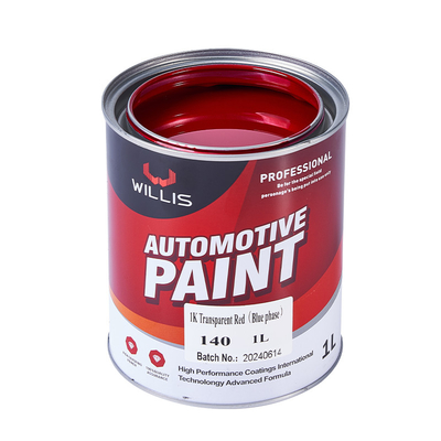 Willis Paint Acrílico 1k Pintura para automóviles Rojo transparente para automóviles BMW 2k Pintura automática Aerosol de pintura para automóviles Auto Refinish Paint