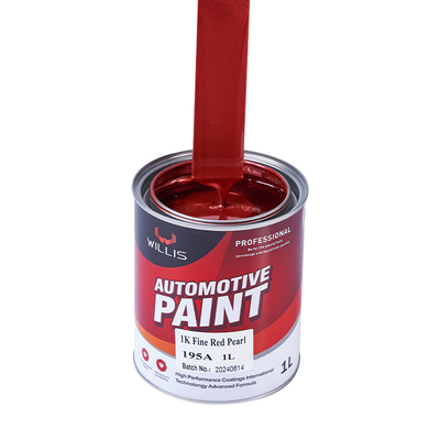 Pintura para automóviles acrílica perlesante de alta saturación de color 1K Rojo Perla fina Pintura para automóviles metálica delgador automotriz