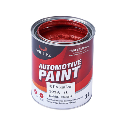 Pintura para automóviles acrílica perlesante de alta saturación de color 1K Rojo Perla fina Pintura para automóviles metálica delgador automotriz