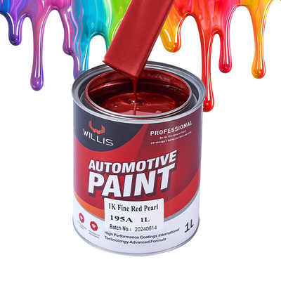 Pintura para automóviles acrílica perlesante de alta saturación de color 1K Rojo Perla fina Pintura para automóviles metálica delgador automotriz