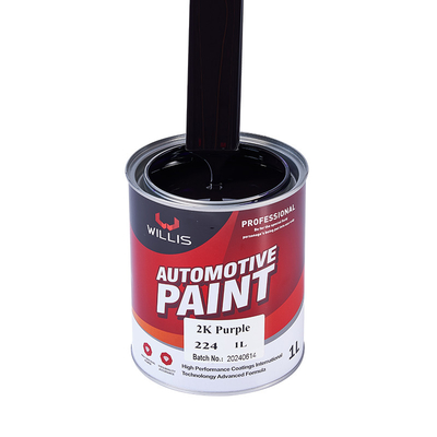 Púrpura / Naranja / Rojo 2K Púrpura 2K Pintura sólida para pistola de pulverización fácil de infiltrar 2K púrpura pintura de acabado automático