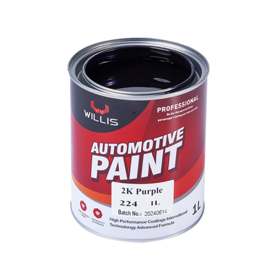 Púrpura / Naranja / Rojo 2K Púrpura 2K Pintura sólida para pistola de pulverización fácil de infiltrar 2K púrpura pintura de acabado automático