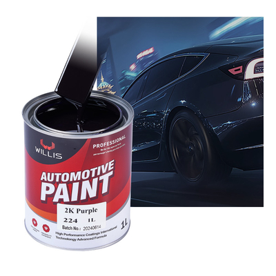 Púrpura / Naranja / Rojo 2K Púrpura 2K Pintura sólida para pistola de pulverización fácil de infiltrar 2K púrpura pintura de acabado automático
