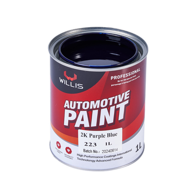 Carrocería de carcasa de relleno sólido de alto brillo endurecedor, fuerte adhesión 2k pintura metálica 2k púrpura azul pintura automotriz de color