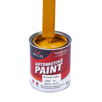Pintura para automóviles de color amarillo sólido metálico 2K, líquido brillante 2k, pintura para automóviles, fabricante de pintura para automóviles.
