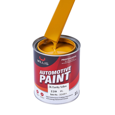 Pintura para automóviles de color amarillo sólido metálico 2K, líquido brillante 2k, pintura para automóviles, fabricante de pintura para automóviles.