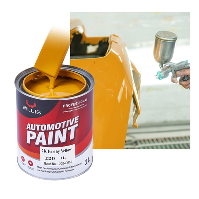 Pintura para automóviles de color amarillo sólido metálico 2K, líquido brillante 2k, pintura para automóviles, fabricante de pintura para automóviles.