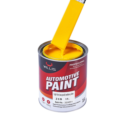 Color de pintura de automóvil sólido personalizado, resistente al clima estable 2k pintura de pulverización 2K amarillo medio pintura de auto-refinación