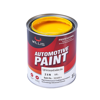 Color de pintura de automóvil sólido personalizado, resistente al clima estable 2k pintura de pulverización 2K amarillo medio pintura de auto-refinación