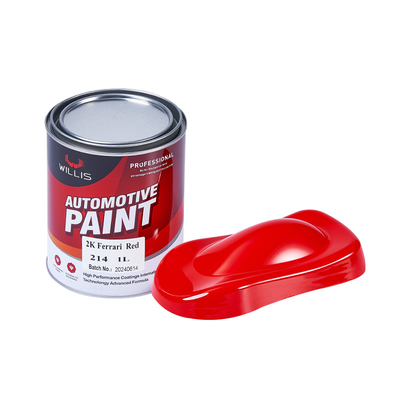 2K de base de pintura de auto rojo, 2K de Ferrari de pintura de auto rojo, pintura de auto de pintura de restauración.