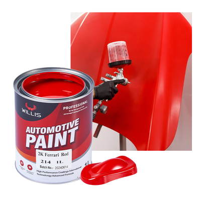 2K de base de pintura de auto rojo, 2K de Ferrari de pintura de auto rojo, pintura de auto de pintura de restauración.
