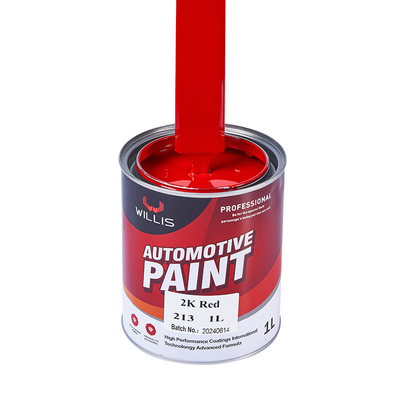 Protección de automóviles 2K Pintura sólida roja Alta dureza 1L / 4L por lata Fácil construcción