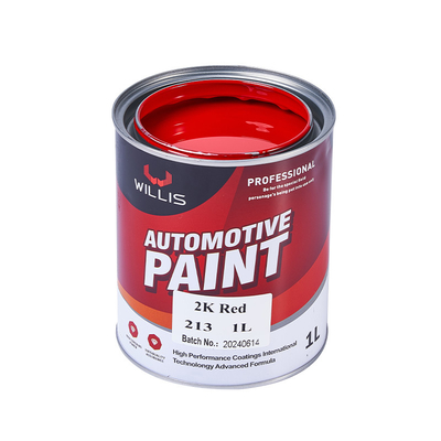 Protección de automóviles 2K Pintura sólida roja Alta dureza 1L / 4L por lata Fácil construcción