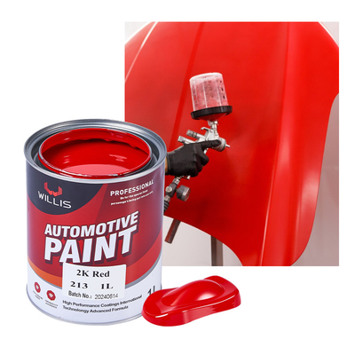 Protección de automóviles 2K Pintura sólida roja Alta dureza 1L / 4L por lata Fácil construcción