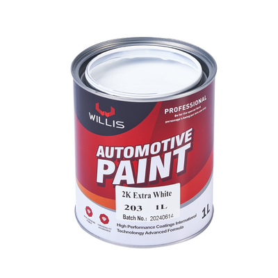 Blanco metálico 2K Pintura sólida Cuerpo de coche Toque hasta Resistencia al agua de pulverización Pintura de acabado automático 2k Pintura de pulverización