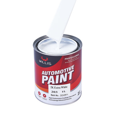 Blanco metálico 2K Pintura sólida Cuerpo de coche Toque hasta Resistencia al agua de pulverización Pintura de acabado automático 2k Pintura de pulverización