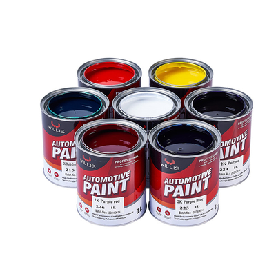 Base dura 2K Rojo Resistente a los rayos UV Pintura automática de dos componentes Pintura automática de dos componentes Pintura de color acrílico