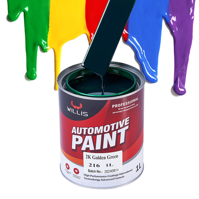 Base dura 2K Rojo Resistente a los rayos UV Pintura automática de dos componentes Pintura automática de dos componentes Pintura de color acrílico