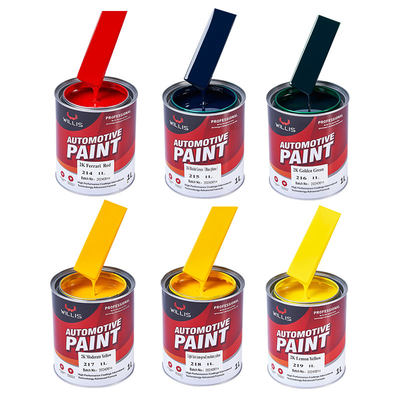 Intermedio 2K colores sólidos de pintura para reparación de carrocería de automóviles sin cambio de color pintura de color acrílico fabricante de pintura de automóviles