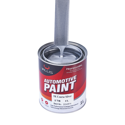 Revestimiento líquido Pintura de automóviles negro plateado, Pintura de automóviles plata mate Para parachoques de plástico 1K Plata gruesa metálica automotriz