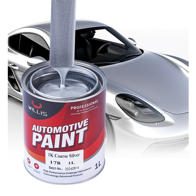 Revestimiento líquido Pintura de automóviles negro plateado, Pintura de automóviles plata mate Para parachoques de plástico 1K Plata gruesa metálica automotriz