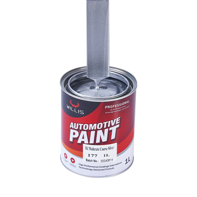 Mediano color plata pintura para automóviles, materiales arquitectónicos pintura metálica de capa clara 1K moderada plata gruesa