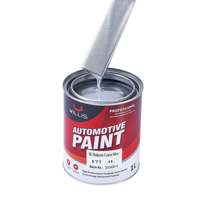 Mediano color plata pintura para automóviles, materiales arquitectónicos pintura metálica de capa clara 1K moderada plata gruesa