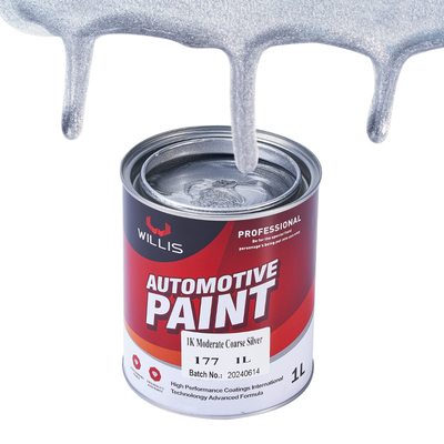 Mediano color plata pintura para automóviles, materiales arquitectónicos pintura metálica de capa clara 1K moderada plata gruesa