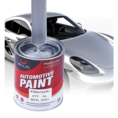 Mediano color plata pintura para automóviles, materiales arquitectónicos pintura metálica de capa clara 1K moderada plata gruesa