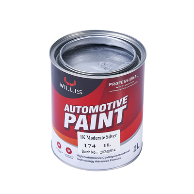 Pintura para automóviles de plata metálica rápida y seca, recubrimiento líquido pintura acrílica de laca a vapor 1K pintura para automóviles de plata metálica moderada
