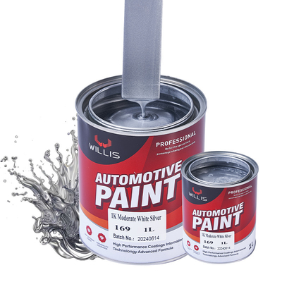 Refinar la pintura de automóviles con polvo de plata metálica 1K Basecoat, pintura de aerosoles de laca acrílica, pintura de automóviles