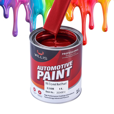 Perla acrílica transparente y clara pintura de automóviles alta sólida secado rápido, 1K cristal perla roja, color de pintura acrílica