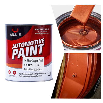 Pintura de laca acrílica resistente a sustancias químicas, colores de pintura de perlas duraderos para automóviles, pintura de color 2K / 1K, perla de cristal 1K