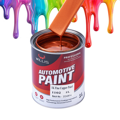 Pintura de laca acrílica resistente a sustancias químicas, colores de pintura de perlas duraderos para automóviles, pintura de color 2K / 1K, perla de cristal 1K
