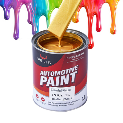 Pintura para automóviles de perlas de 1K para recubrimiento líquido personalizable en fase verde de perla dorada