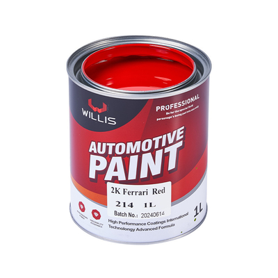 Colores rojos fuertes Ferrari Rojo 2k Pintura de coches metálicos Auto Refinación Restauración de coches
