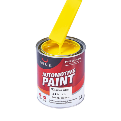 Pintura sólida metálica brillante líquida limón amarillo color 2k de color para automóviles