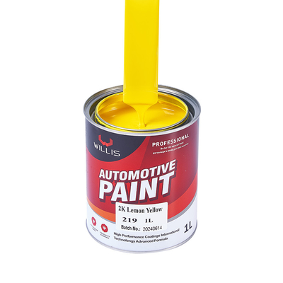 Pintura sólida metálica brillante líquida limón amarillo color 2k de color para automóviles