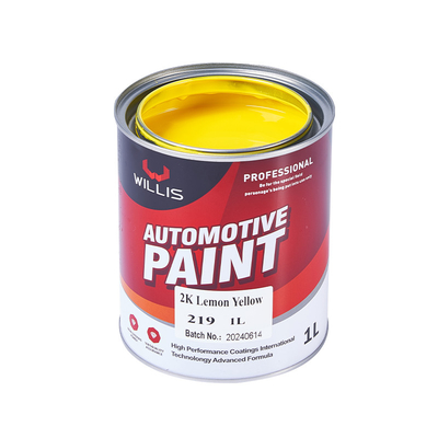 Pintura sólida metálica brillante líquida limón amarillo color 2k de color para automóviles