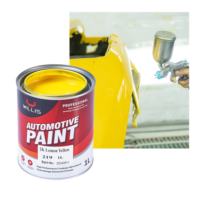 Pintura sólida metálica brillante líquida limón amarillo color 2k de color para automóviles
