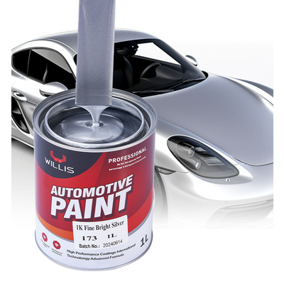 Pintura acrílica Pu de alto brillo 1k Plata metálica Perla Cristal Perla 2k Colores sólidos Coche Refinado Pintura de rocío Pintura automática