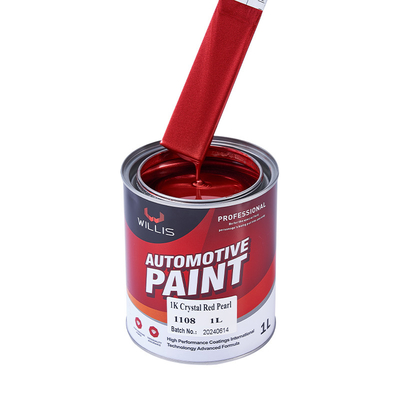 Acrílico Flash Perla clara Pintura automotriz de alta sólida Seco rápido Tiempos 1K Cristal Rojo Perla Color de pintura acrílica
