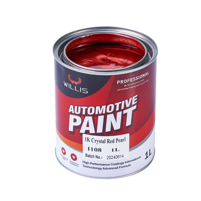 Acrílico Flash Perla clara Pintura automotriz de alta sólida Seco rápido Tiempos 1K Cristal Rojo Perla Color de pintura acrílica
