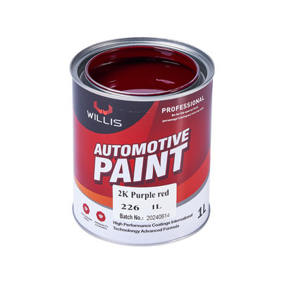 Pintura Automotriz Metálica Rojo Púrpura 2K de Alta Calidad, Venta Caliente, Suministro de Fábrica OEM, Revestimiento Líquido de Resina Acrílica para Reparación de Automóviles
