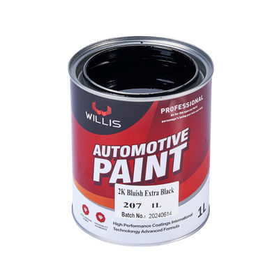 Pintura para automóviles de alto brillo 2K Azulado Extra Negro Revestimiento líquido de fábrica Suministro de múltiples colores Precio bajo Opciones OEM Revestimiento plástico